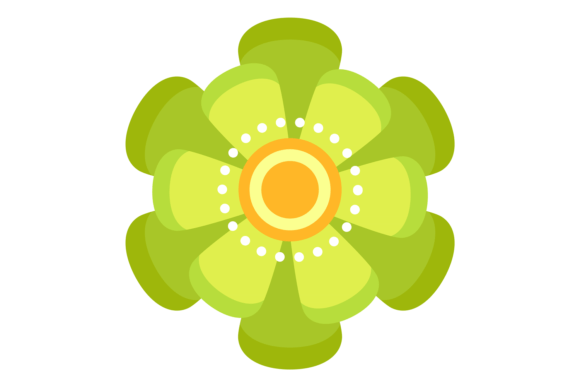 Abstract Flower in Decorative Ornament Style: A Spring Design Asset