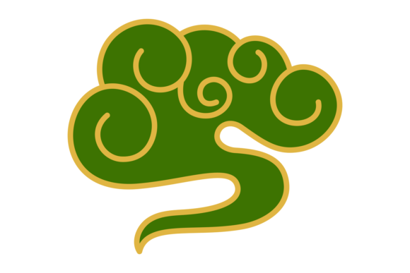 Asian Cloud: The Green Decorative Element for Modern Design