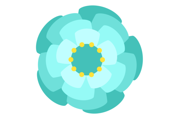 Blue Flower: A Decorative Floral Element for Modern Design