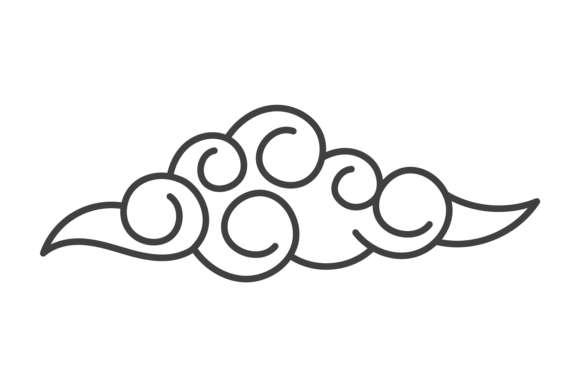Cloud in Chinese Line Style: A Decorative Font for Cultural Elegance