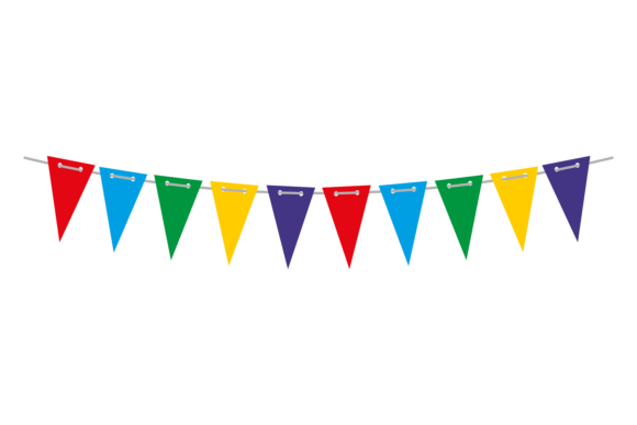 Colorful Bunting: A Playful Paper Triangle Font