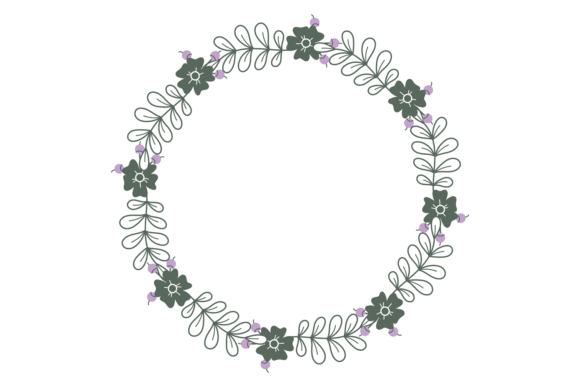 Decorative Floral Wreath: Round Black Li Elegance
