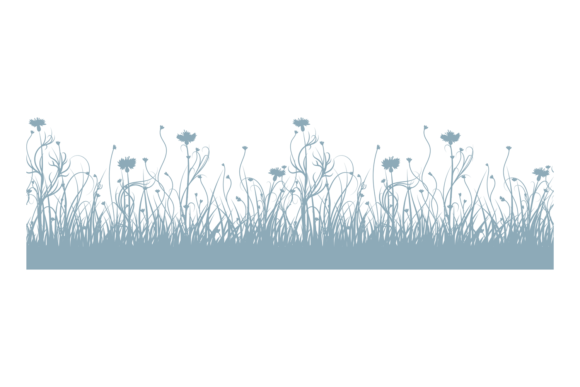 Decorative Seamless Border with Meadow P: A Fresh Design Asset