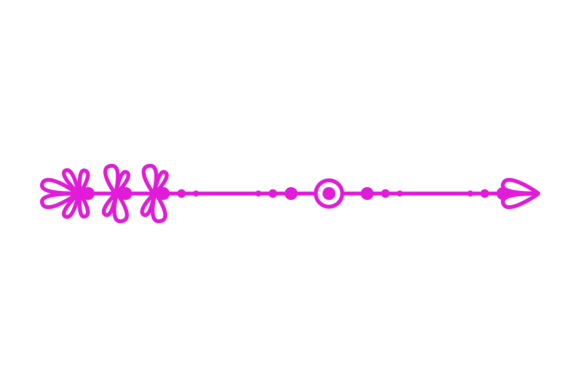 Decorative Text Divider: Pink Arrow Retro Ornament