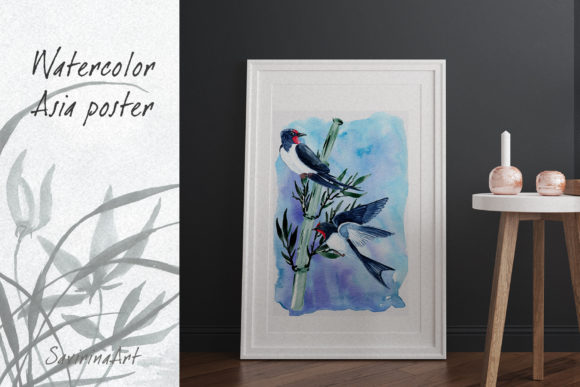 Elevate Projects with Decorative Watercolor Plants, Birds Clipart