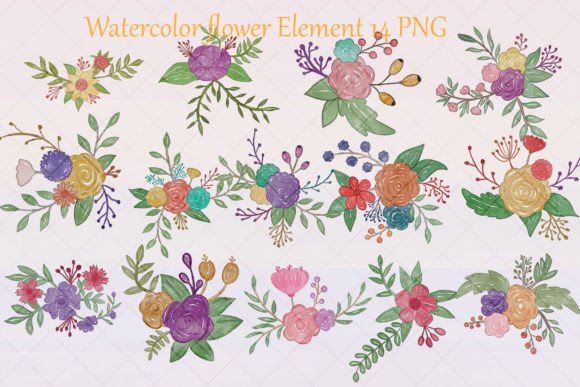 Elevate Your Projects with Decorative Flowers Watercolor Vol.1