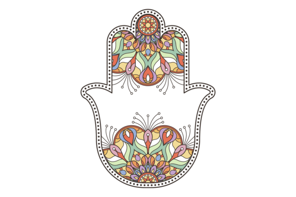 Hamsa Hand Symbol: Ethnic Decorative Orn for Designs