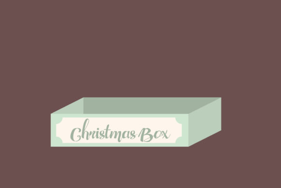 Merry Christmas Gift Box Decorative Art: Festive Design Assets