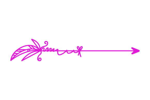 Pink Hand Drawn Arrow: Decorative Text D