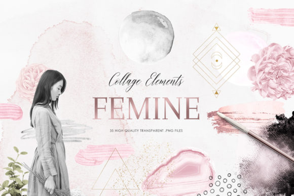 Styling with Softness: A Guide to the Femine Clipart Set