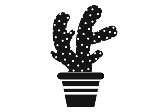 Succulent Black Icon: Decorative Home Fu for Bold Branding