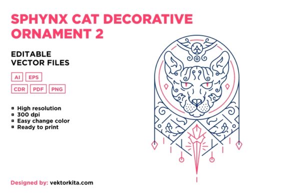 Unleash Feline Charm with Sphynx Cat Decorative Ornament 2